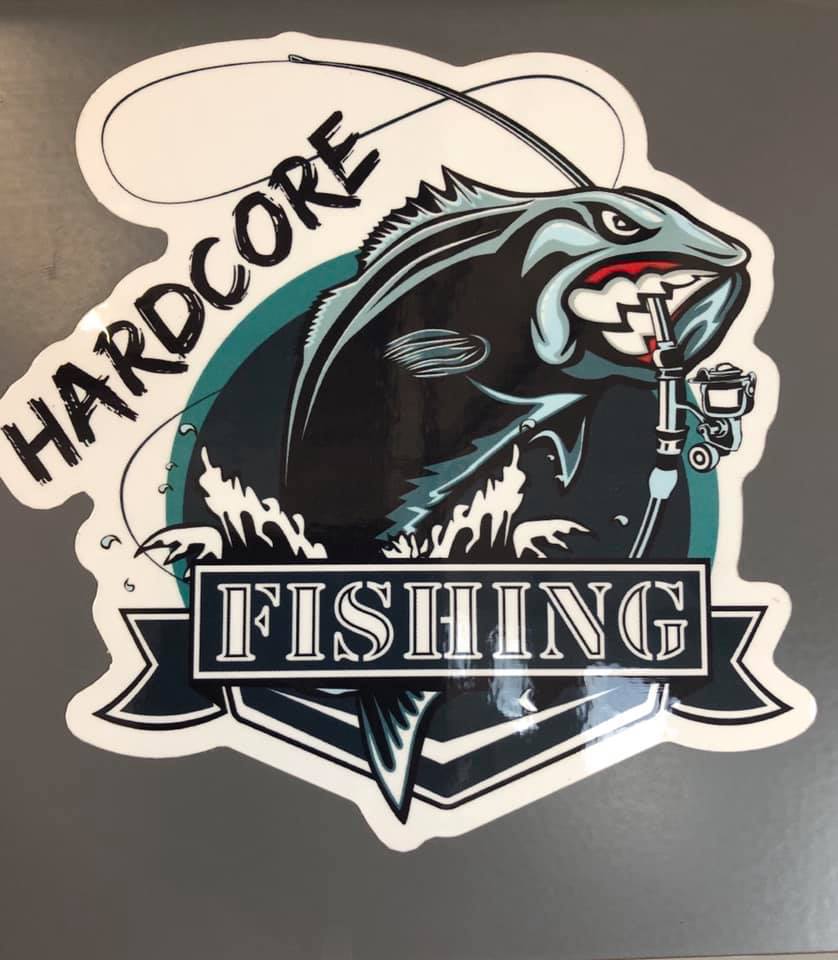 HARDCORE FISHING DECAL