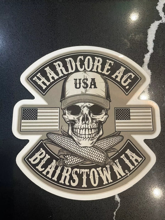 HARDCORE AG SKULL DECAL