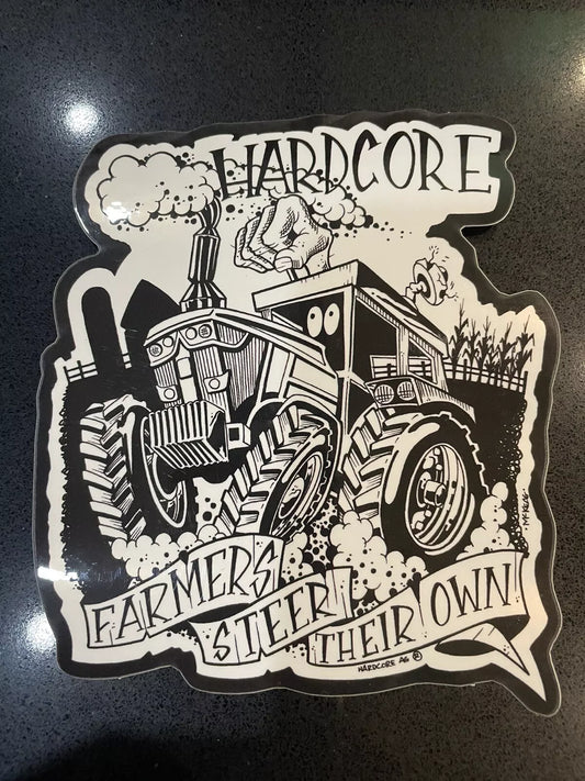 HARDCORE FARMERS STEER THEIR OWN DECAL